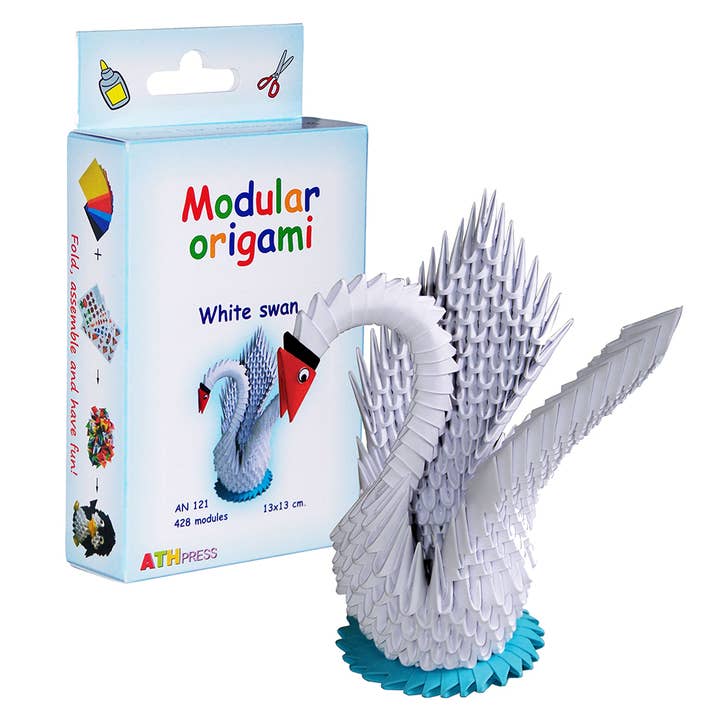 DIY Craft Kit – 3D Origami Set | White Swan for wholesale by ATHobby Do It Yourself