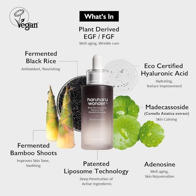 Sol Beauty Lab - Vendita all'ingrosso Sieri/creme concentrate per il viso - Haruharu Wonder Black Rice Botanical 2GF Fiale da 30 ml