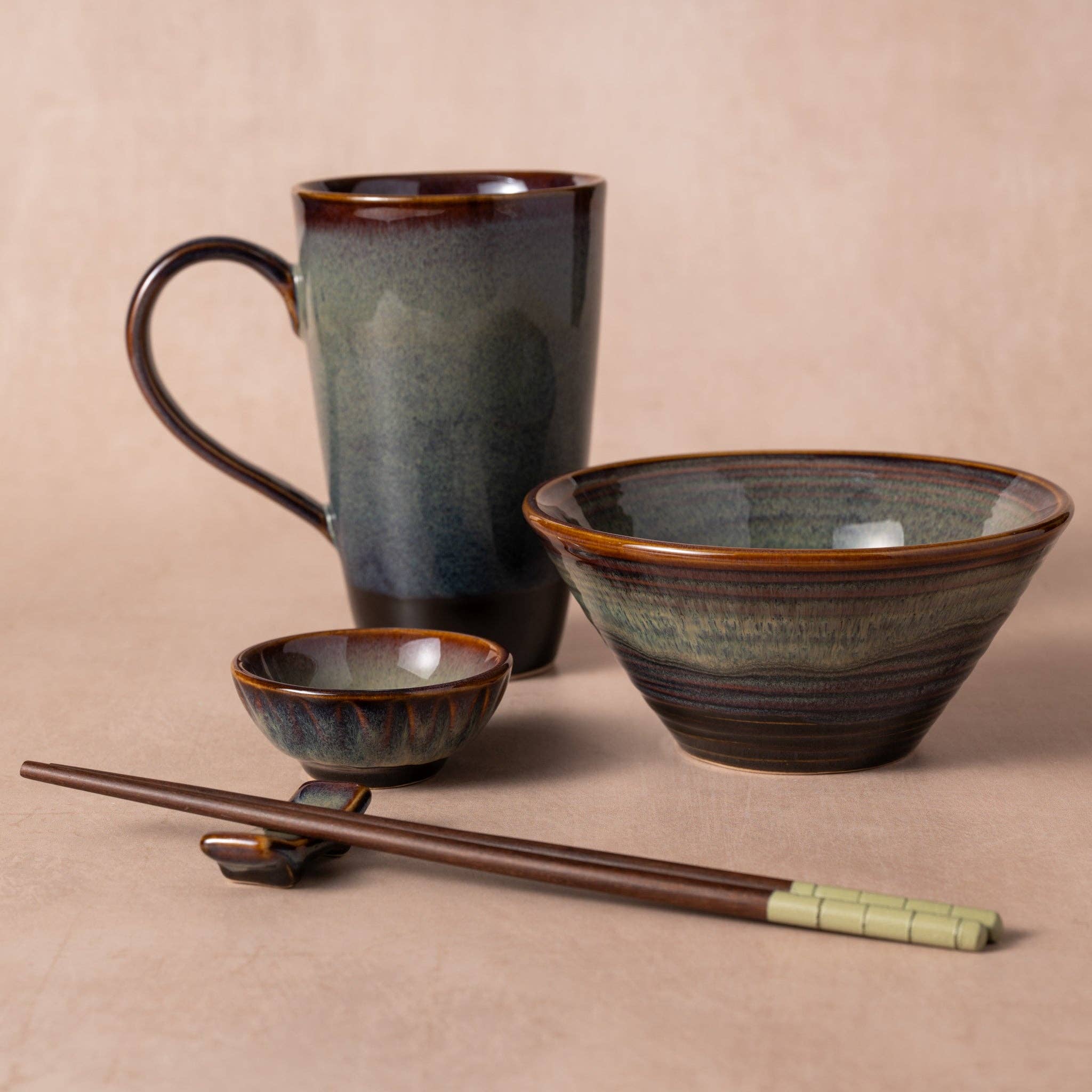 Ten Thousand Villages - Wholesale Chopsticks - Mekong Chopsticks, Stand + Dipping Bowl Set3