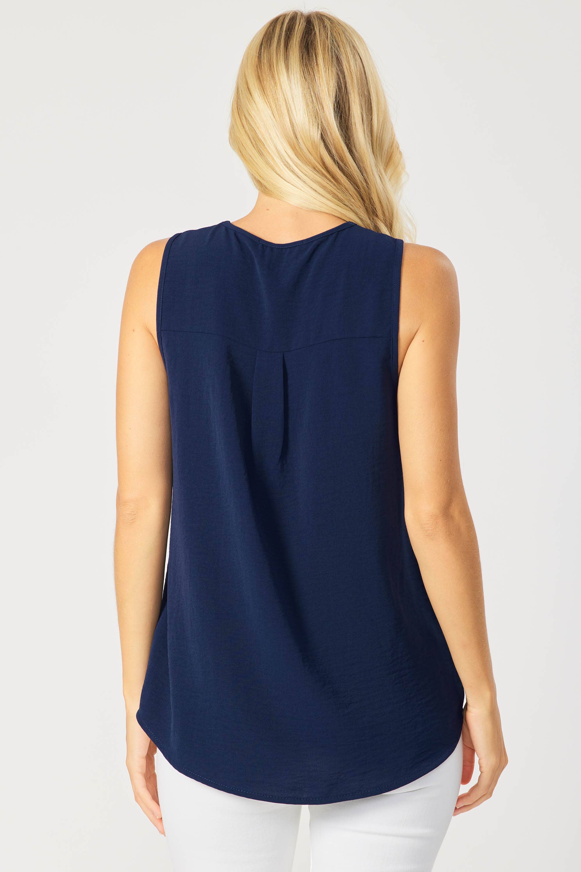 FSL Apparel - Wholesale Blouse - Women's - ST1560 - SOLID WOVEN V-NECK WORK WEAR CASUAL TOP3