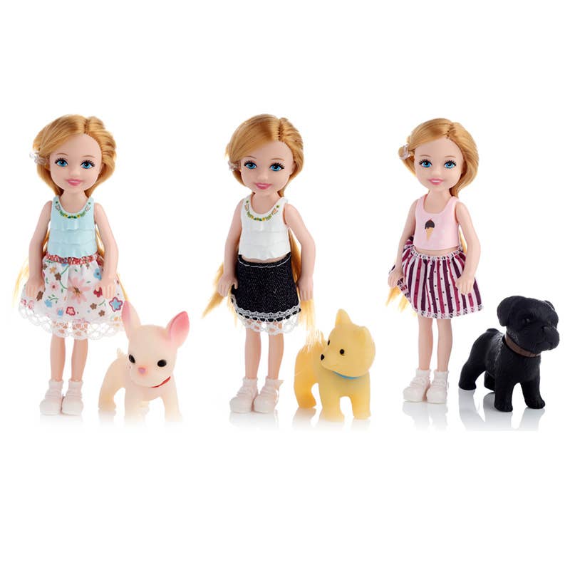 Puckator Ltd – wholesale Classic toy – Kids – Sally Dress Up Doll with Dog and Accessories1