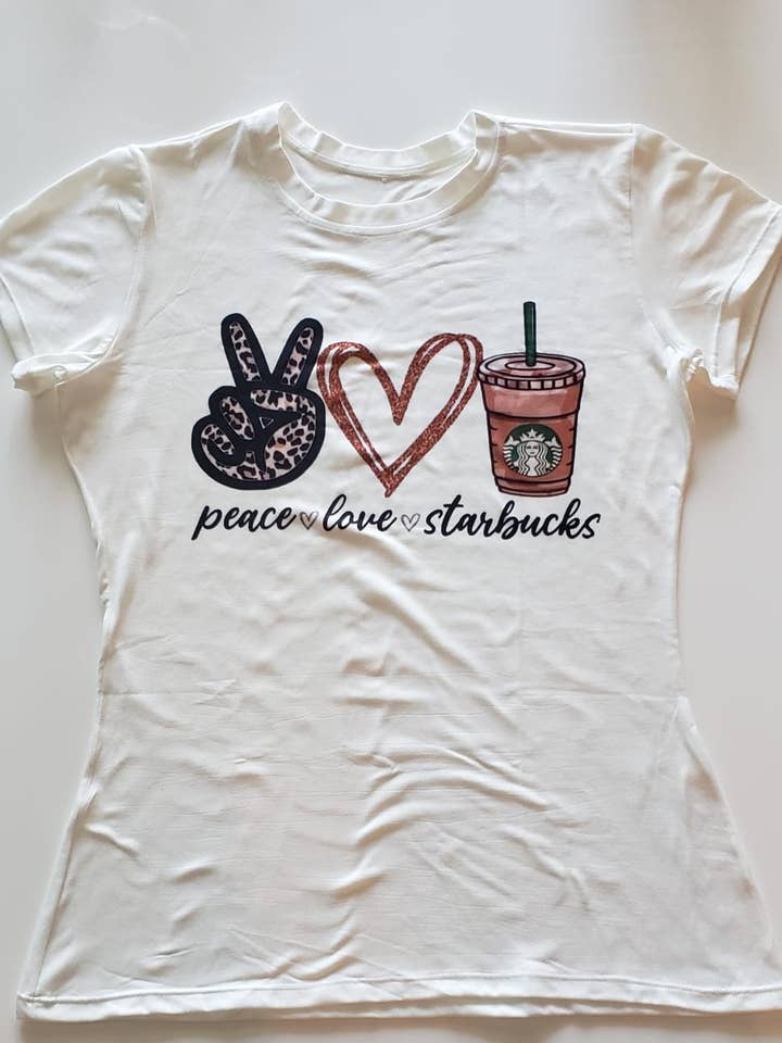Starbucks and Peace for wholesale by T.shirtcraze