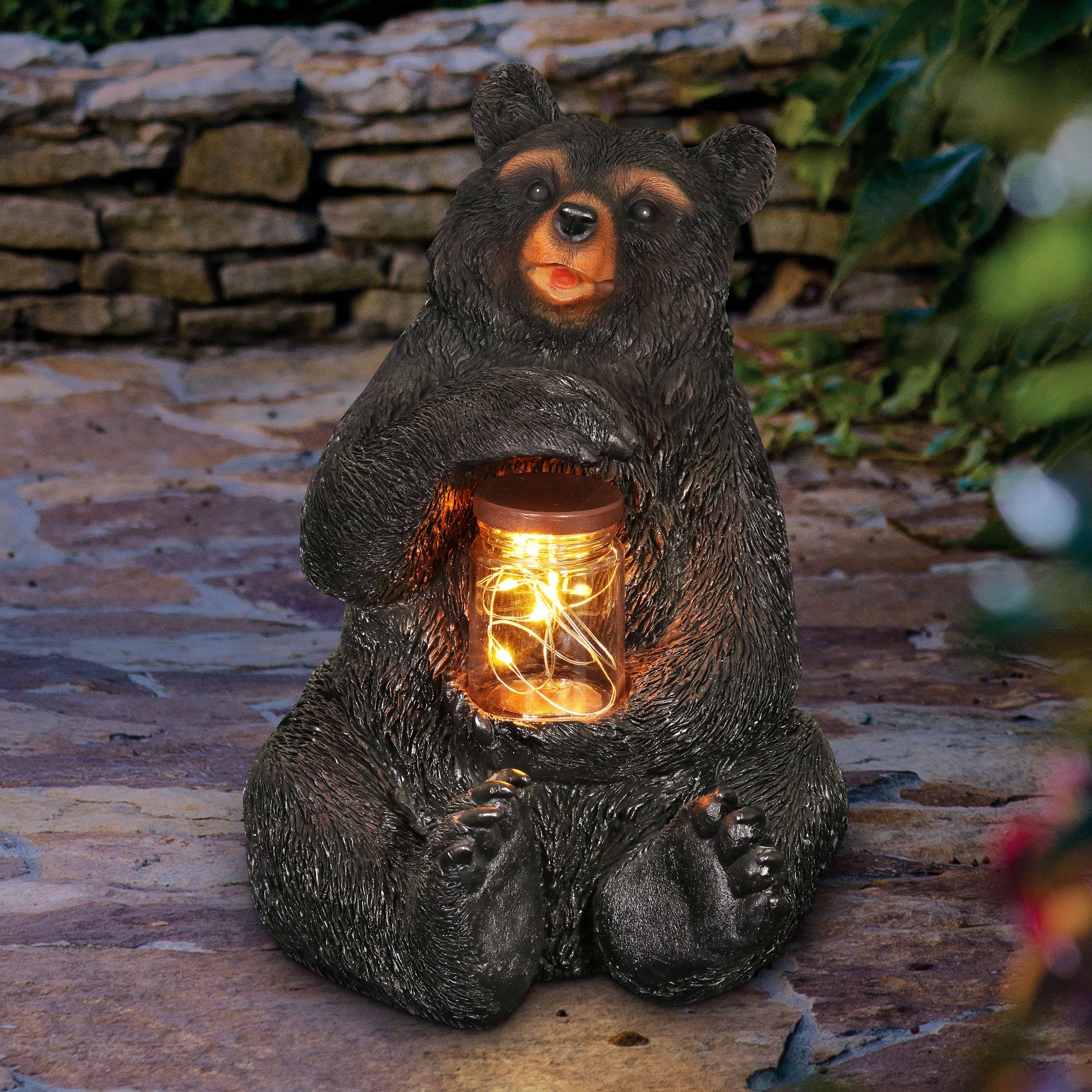 Exhart - Wholesale Outdoor Ornament/Decor - Solar Bear With Fireflies1