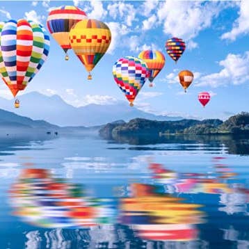 1000-Piece Hot Air Balloon Jigsaw Puzzle for wholesale by The Toy Group