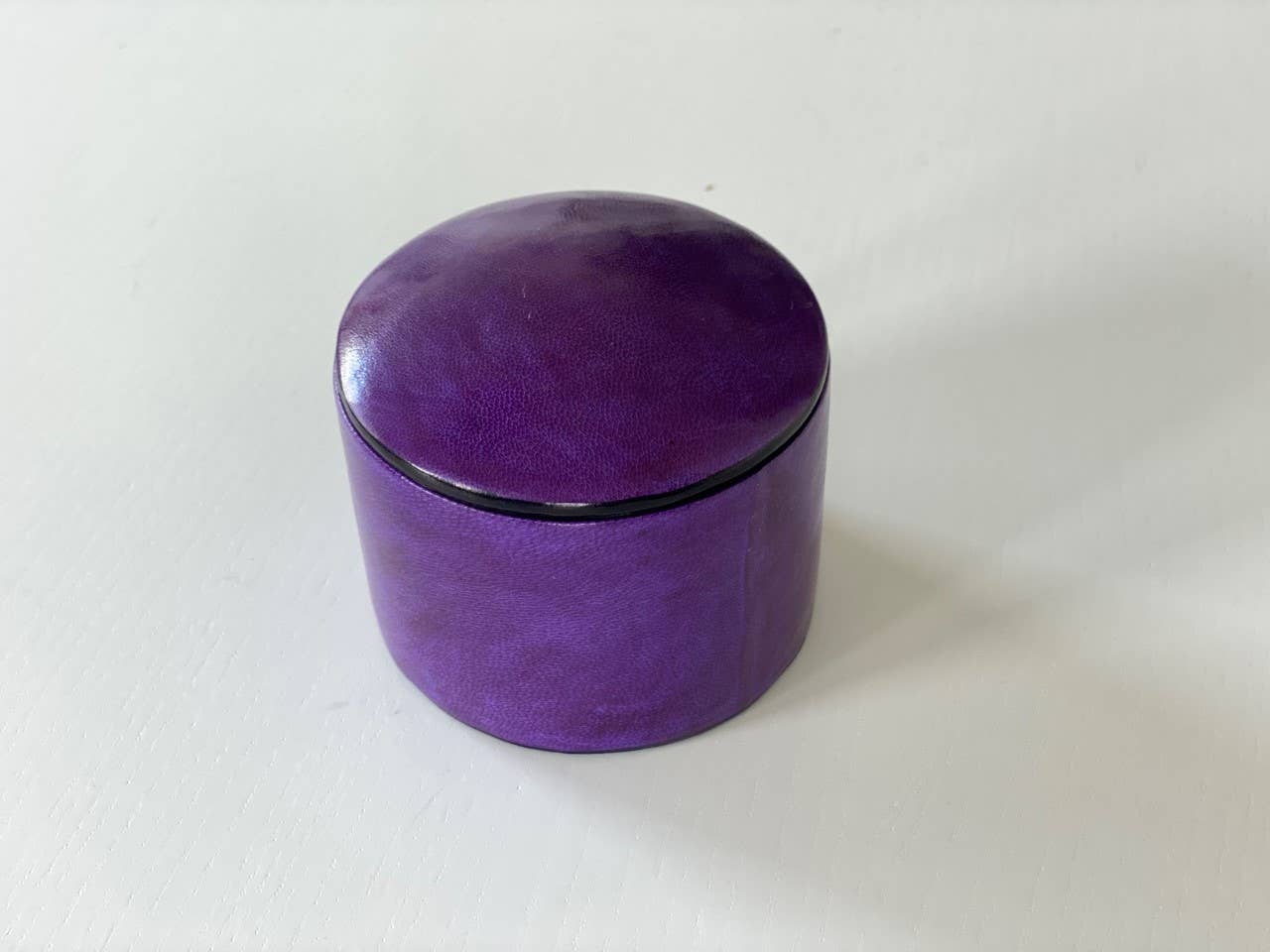 Brown Touareg purple leather box (9 cm) for wholesale on Faire