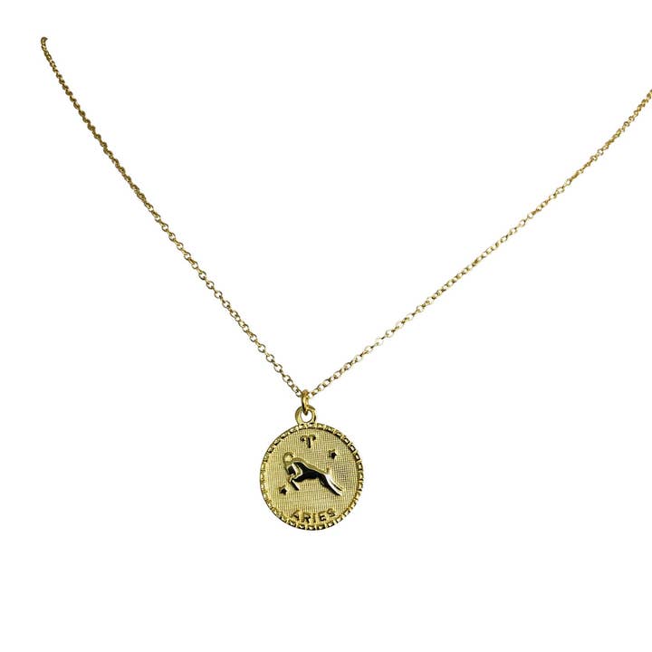 Modern Opus – wholesale Pendant/charm necklace – Zodiac Sign Gold Plated Sterling Silver Necklace9