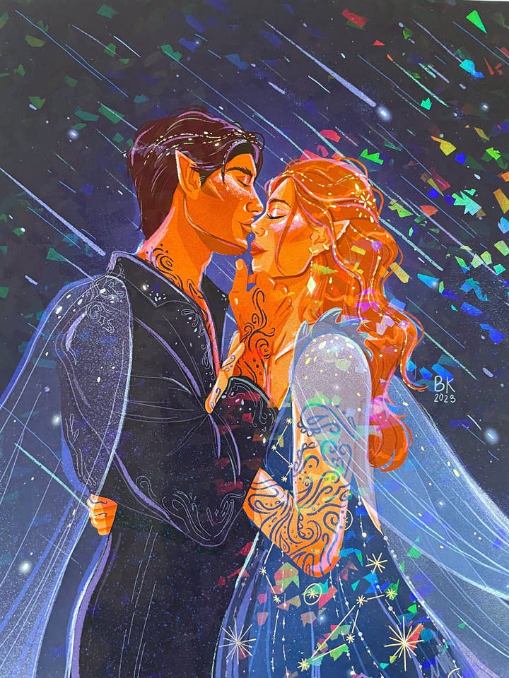 Feyre & Rhys *Holografiskt Tryck* för wholesale av Brittany Keller Art