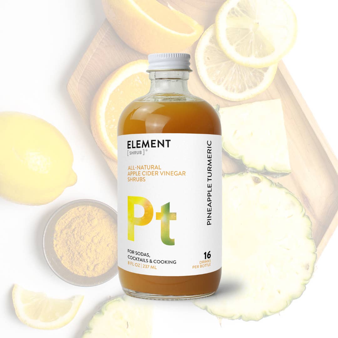 Element Shrub - Wholesale Non-Alcoholic Aperitif/Mocktail - Pineapple Turmeric Shrub 237ml