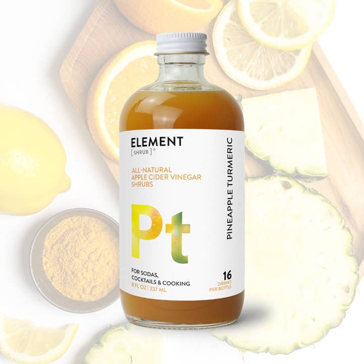 Element Shrub - Wholesale Non-Alcoholic Aperitif/Mocktail - Pineapple Turmeric Shrub 237ml0