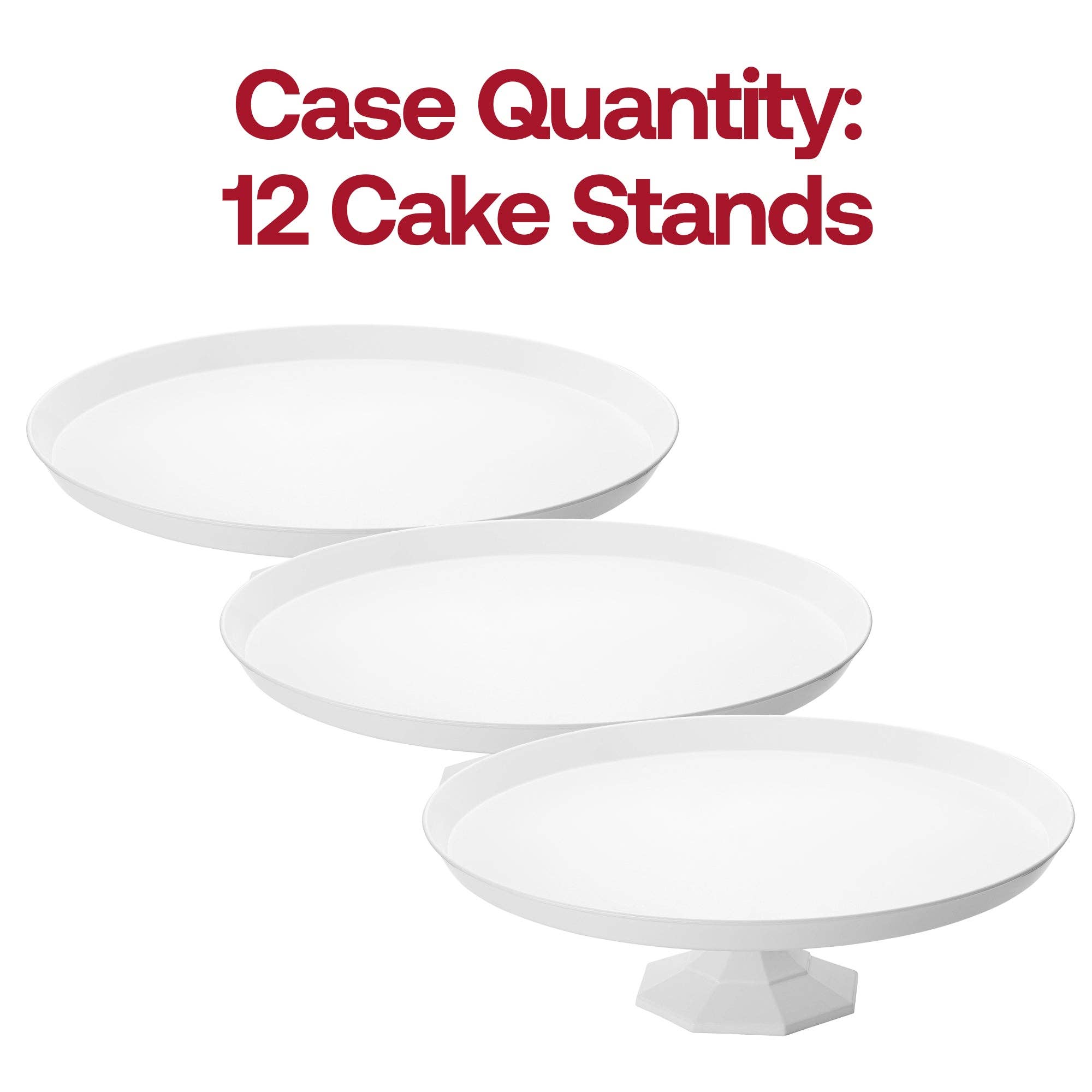 Smarty had a Party – wholesale Cake stand – 10.5" White Small Round Plastic Cake Stands - 12 pcs3
