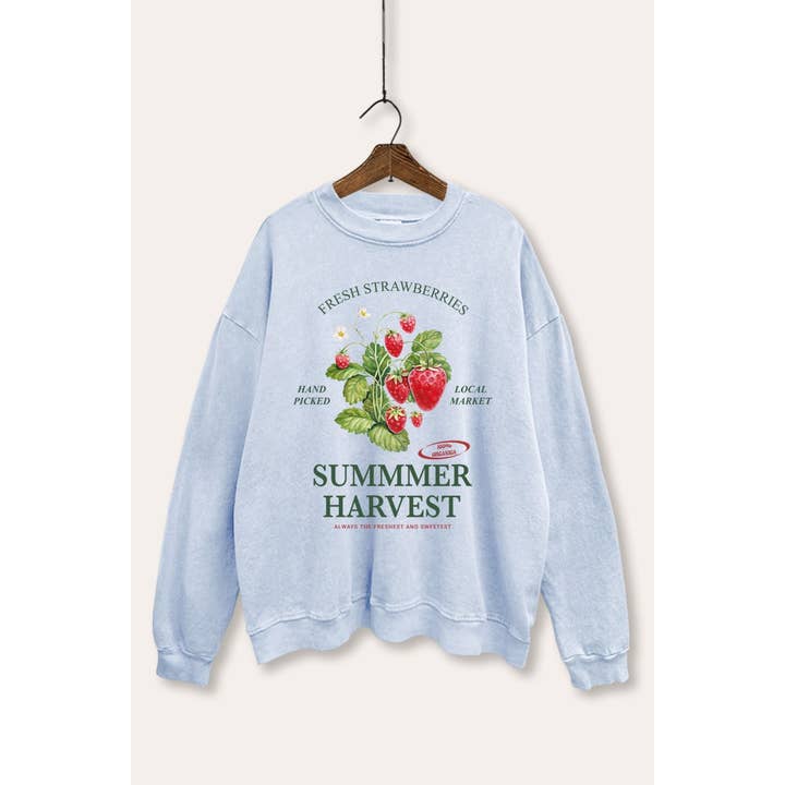 MINERAALGEWASSEN SWEATSHIRT MET AARDBEIENPRINT voor wholesale door STARCHIS