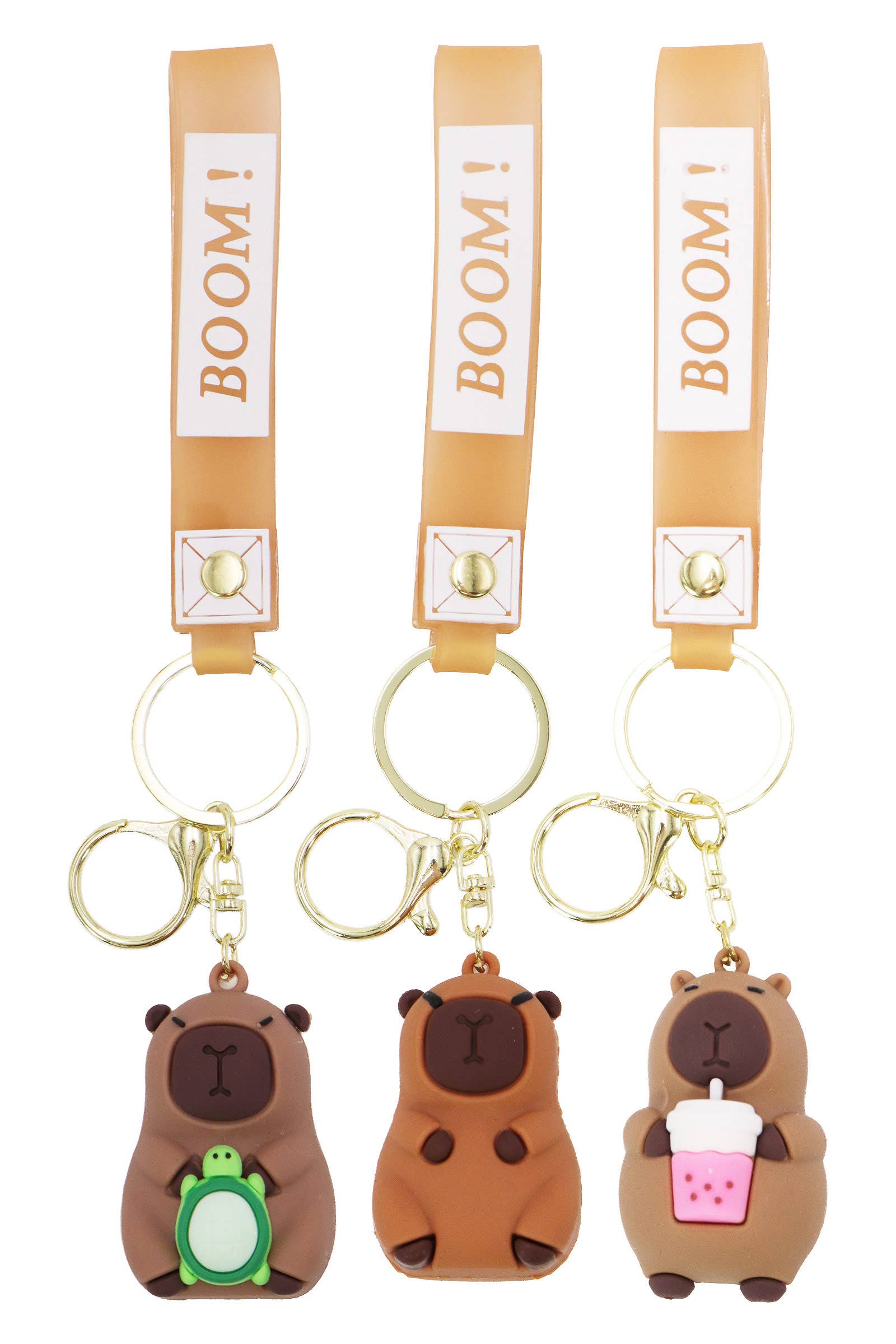 Cap Zone – Engroshandel Nøglering - Unisex – Capybara 3D-silikonenøglering - 12 stk.0