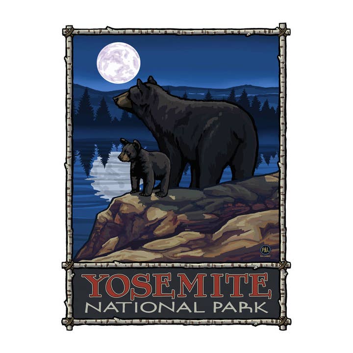 PAL-2592 A Yosemite Bear Lake Moon Hills 9x12 Print for wholesale by Art of Place