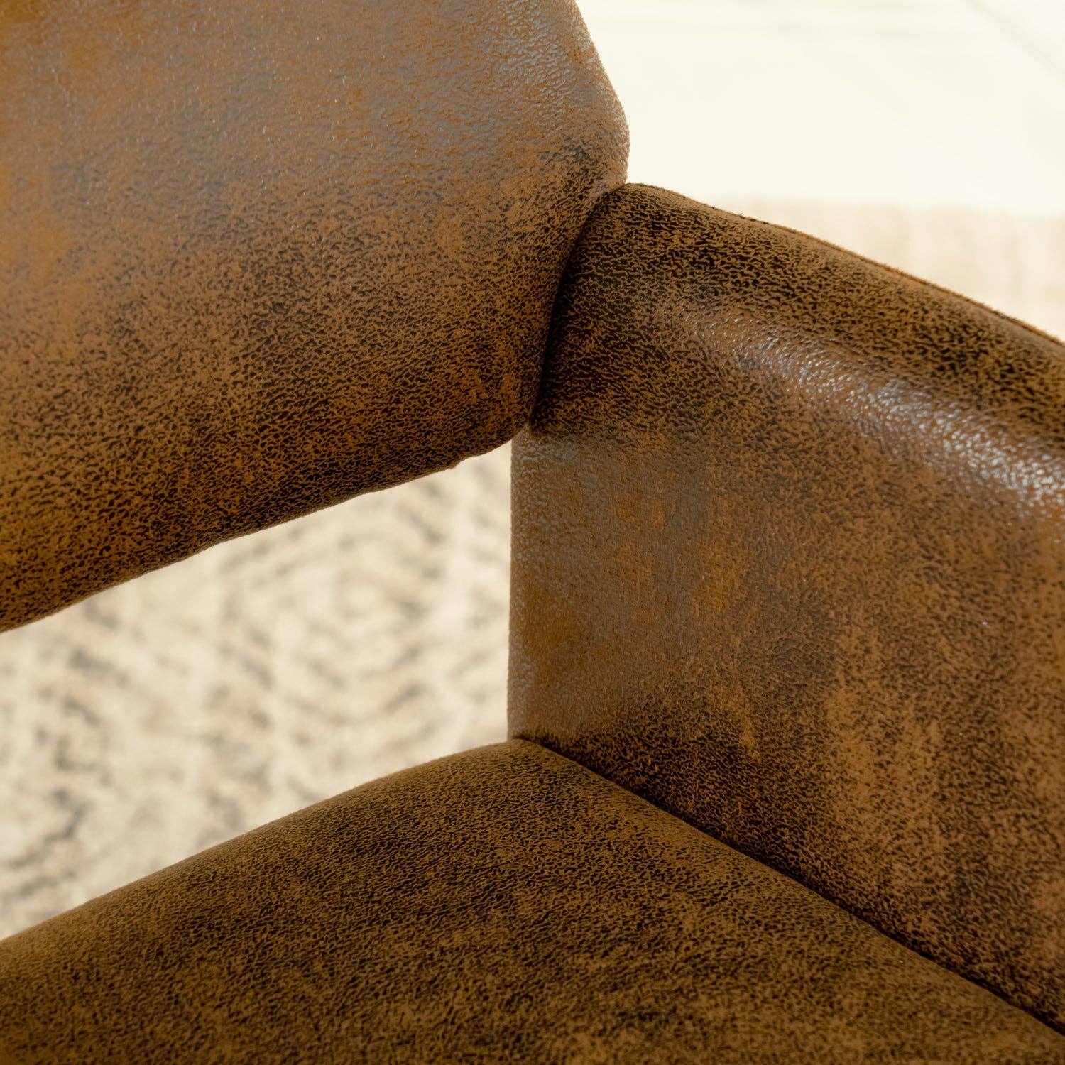 Urban Meuble - Wholesale Chair - Vintage office chair in suede fabric, swivel, height adjustable with 5 casters ROSS KD SUEDE BROWN BLACK13