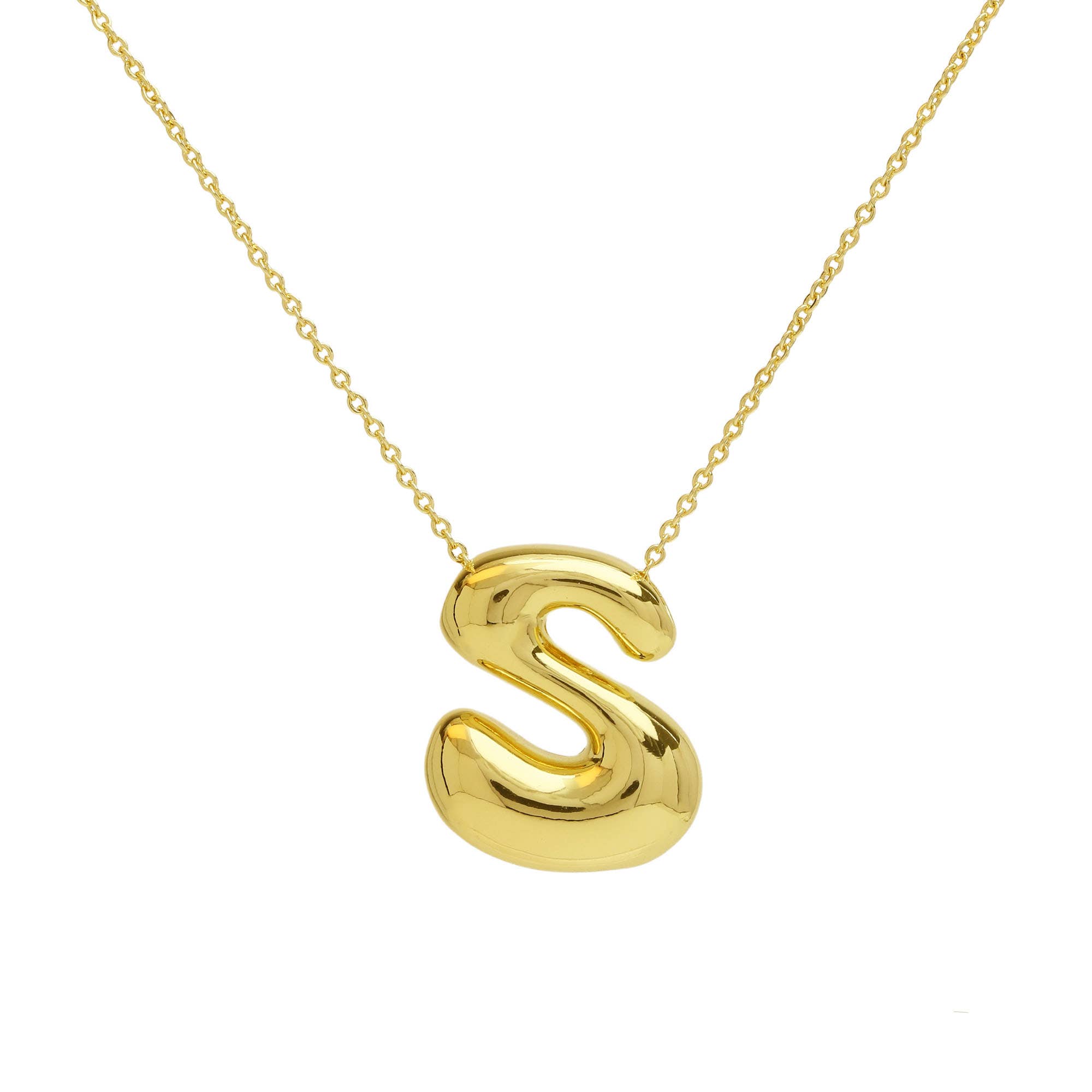 Savvy Bling – wholesale Pendant/charm necklace – Initial Waterdrop 18K Gold Necklace76