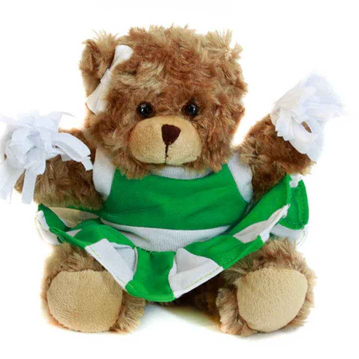 Plushland - Wholesale Stuffed/Plush Toy - Kids & Baby - 6″ Brown Sitting Bear in Cheerleader Outfit | Soft Bear 10