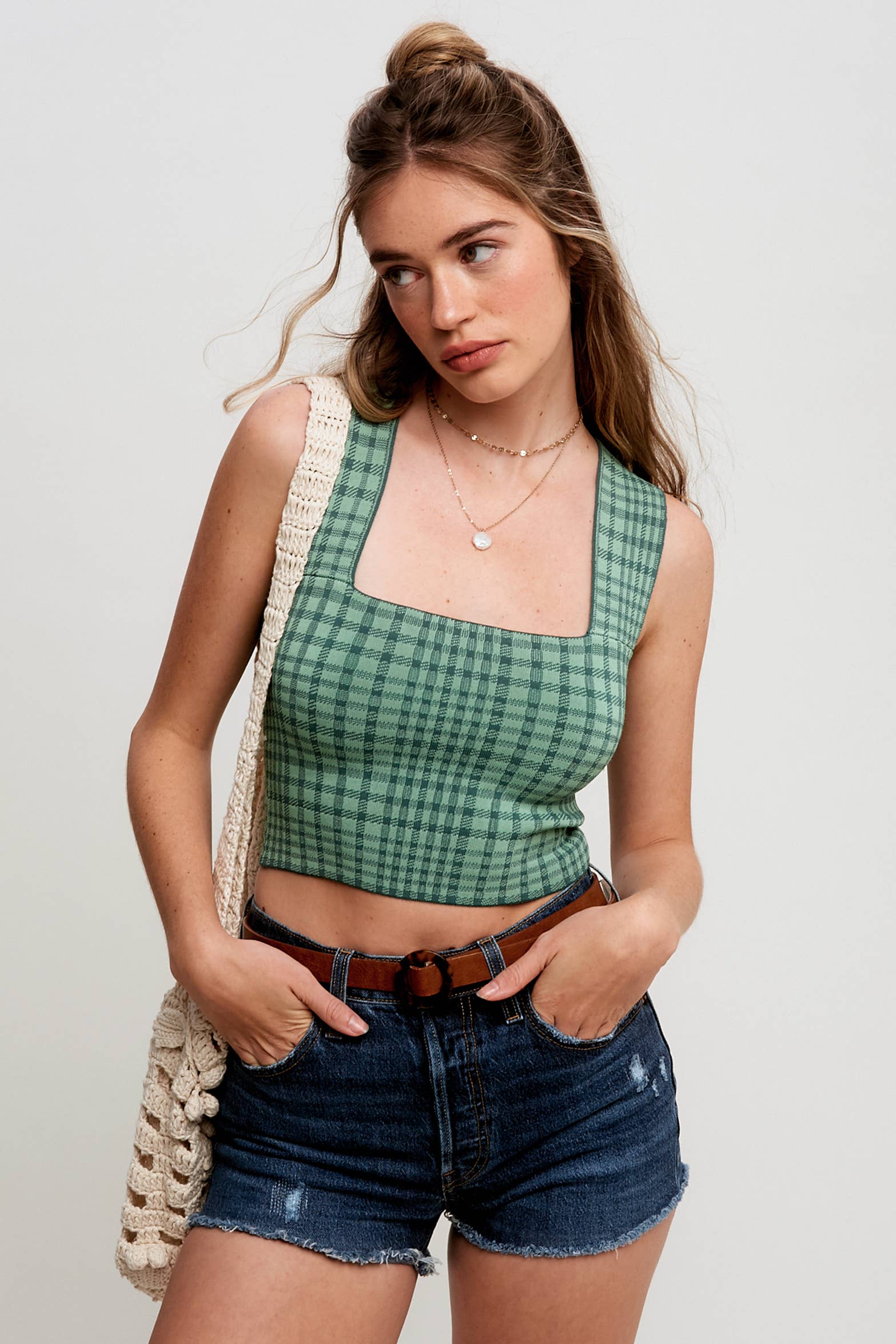 Listicle - Vente Sous-vêtements sculptants – femme - Brami en tricot à carreaux2