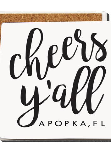 Cheers Y'all City - 4" x 4" for wholesale by Familiar Goods