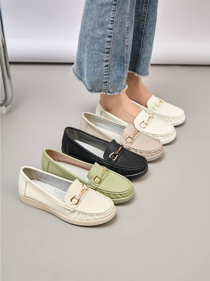 Comfortabele mocassin met leren zool - 3087 voor wholesale door BELLE WOMEN | SUPER MODE