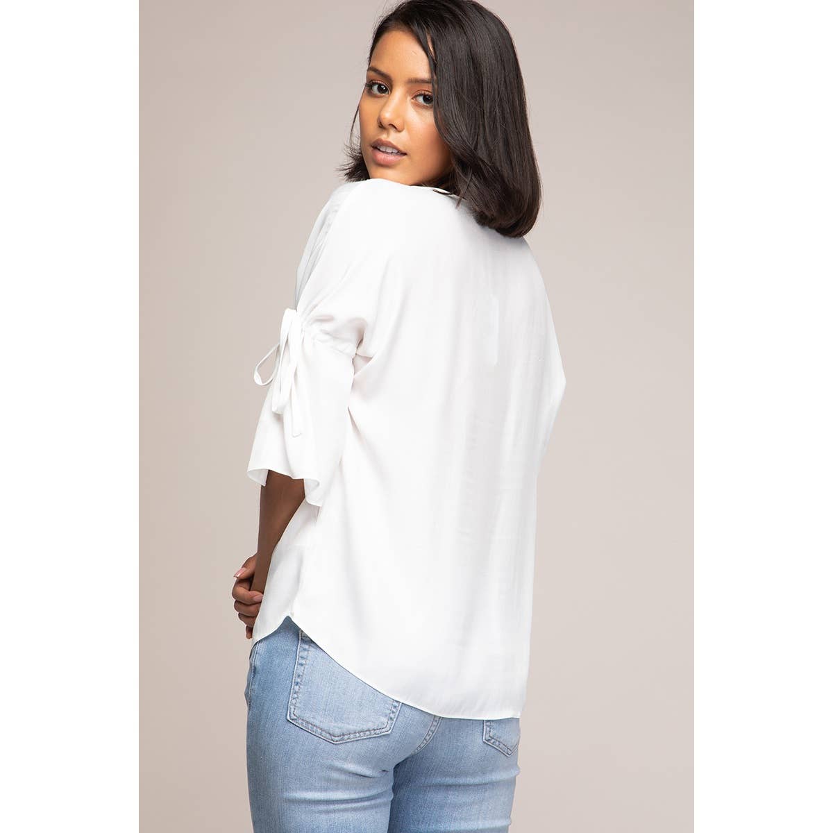 Naked Zebra Rack – wholesale Blouse – Women’s – Boat Neck Blouse With Sleeve Ties11