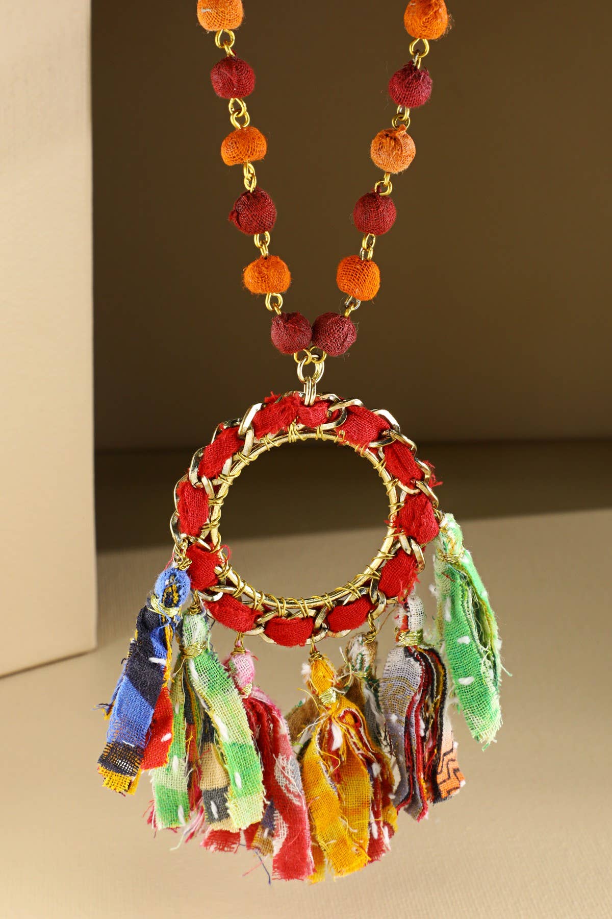 Handmade Chain Link Necklace with Circle Pendant  for wholesale on Faire1