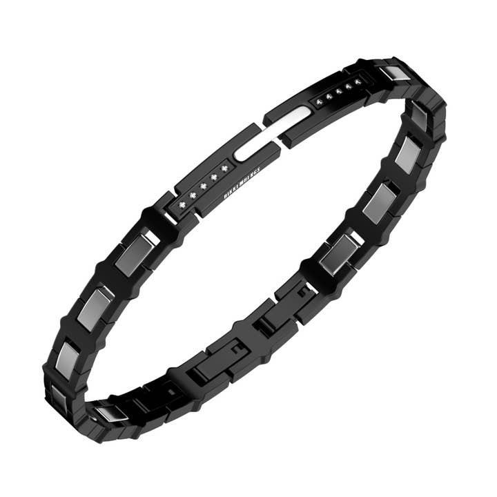 CLAB15BW - pulsera de acero 316l y diamantes para venta al por mayor de BIKKEMBERGS