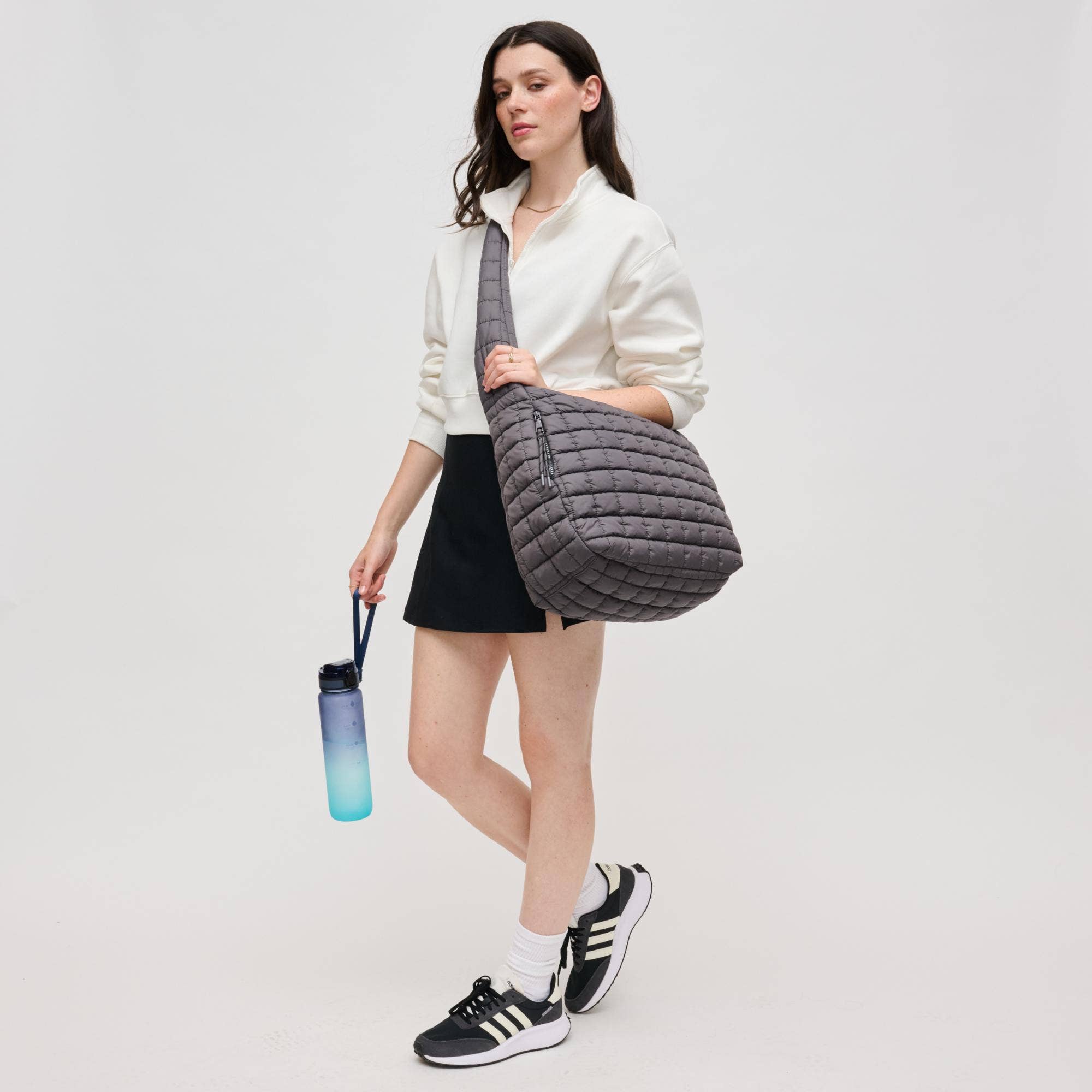 Urban Expressions - Vente Sac porté épaule – femme - Sac hobo matelassé en nylon Leda58