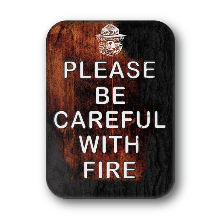 Veuillez faire attention au feu - Off. Lic. Magnet Smokey Bear pour la vente par BetterMagnets.com by Design Studio 88 Inc