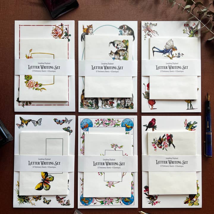 Laughing Elephant - Venta al por mayor Conjunto de papelería y tarjetas - Productos de papelería más vendidos: paquete de juegos para escribir cartas