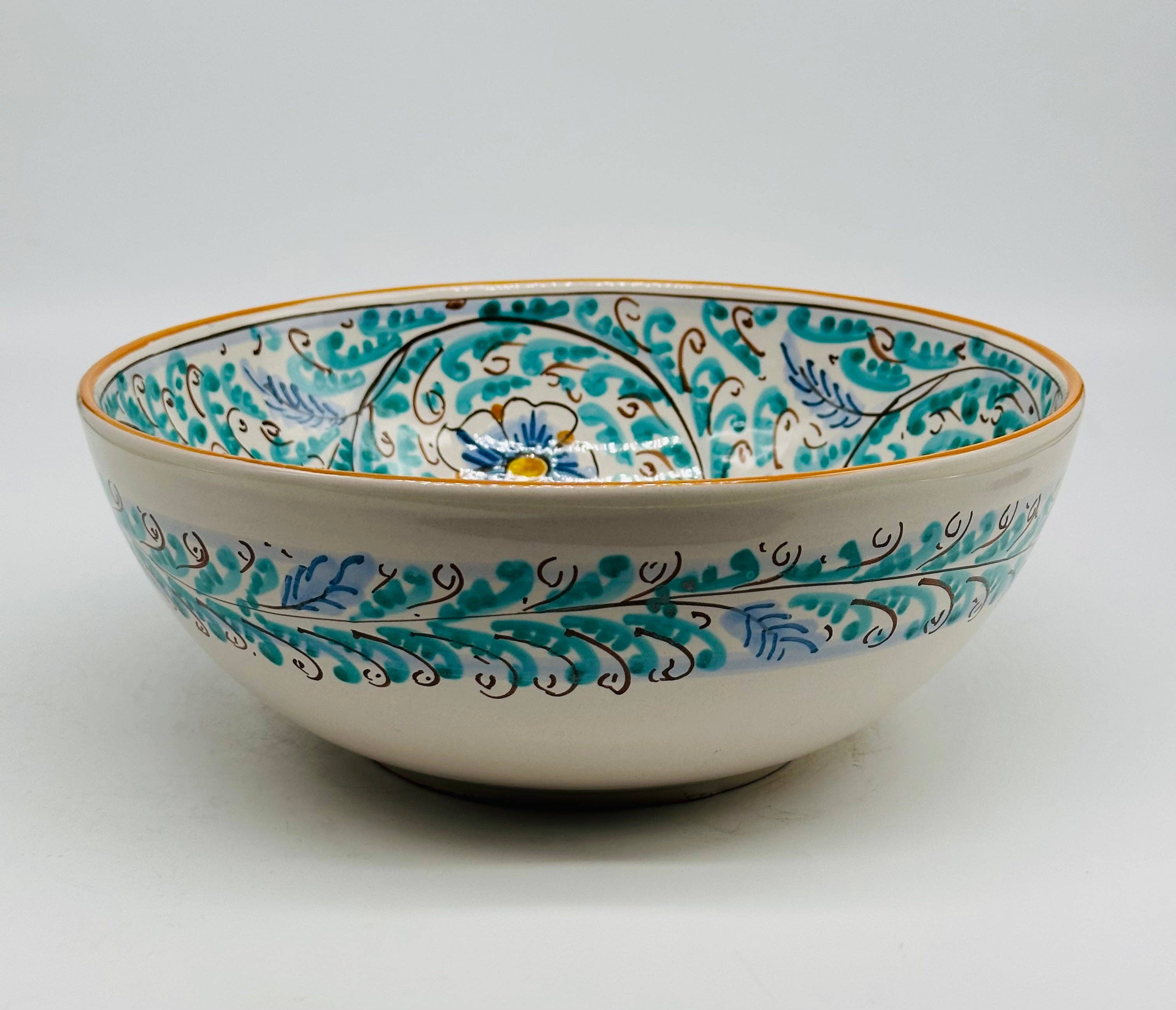 DD Ceramiche Siciliane - Wholesale Salad Plate - Salad bowl diameter cm 20 Ceramica Caltagirone - Eolie2