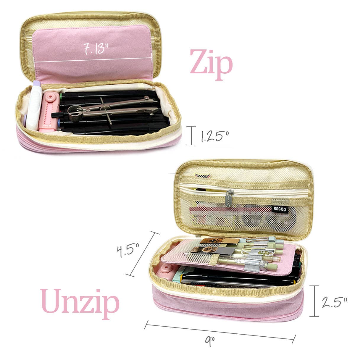 Wrapables.com - Wholesale Pencil Case/Pouch - Wrapables Large Capacity Pencil Case Expandable Pencil Pouch19