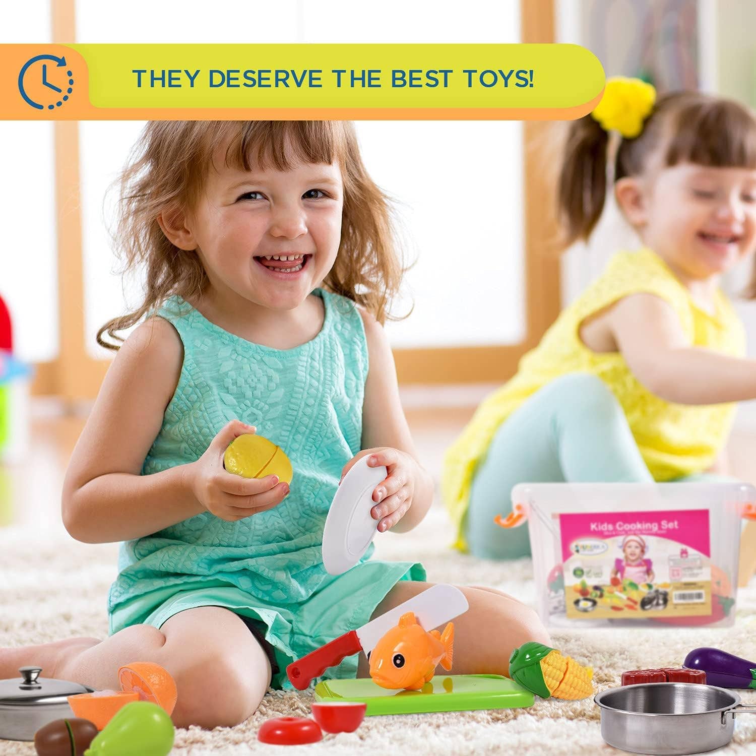 FUNERICA - Wholesale Toy Set - Kids - FUNERICA Play Food Set and Cookware Set with Realistic Stainless-Steel Pots and Pans and Utensils - Cutting Fake Food and Pretend Toy Kitchen Accessories Playset for Toddlers and Kids7