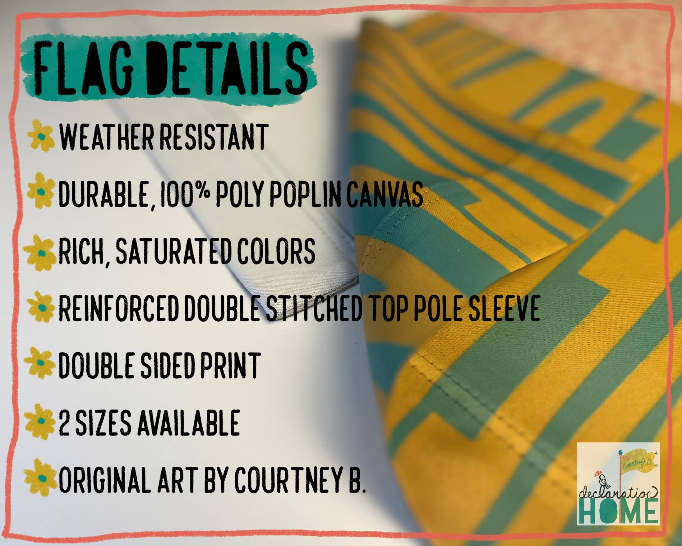 Declaration HOME - Wholesale Flag - Peace + Well Being Ombre Garden and House Flag -Double Sided2