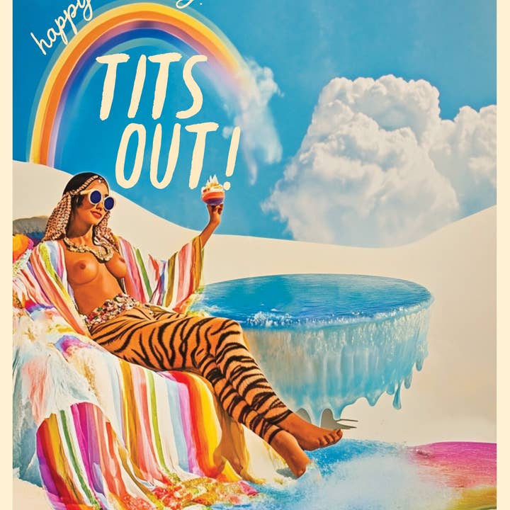 offensivedelightful - Wholesale Birthday Card - TIGER RAINBOW GIRL birthday fantasy card2