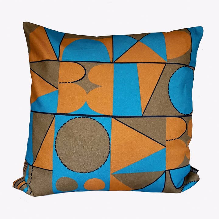 Almofada Tomar Forma, Tangerina + Azul por atacado de Sharon Jane Studio