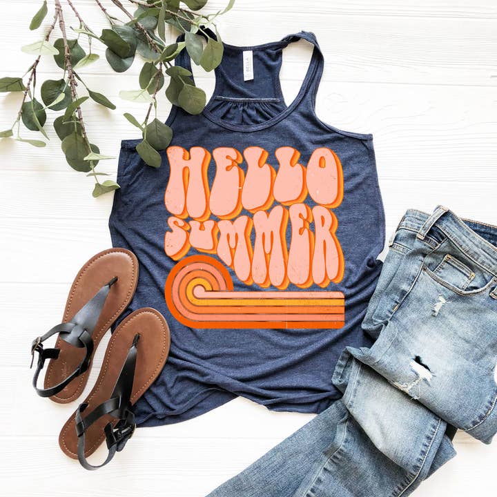 Bonjour Summer Retro pour la vente par Great Tees