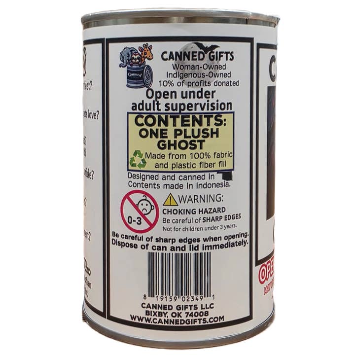 Canned Gifts – wholesale Stuffed/plush toy – Kids & baby – Canned Ghost- Halloween Plush Gift in Can3