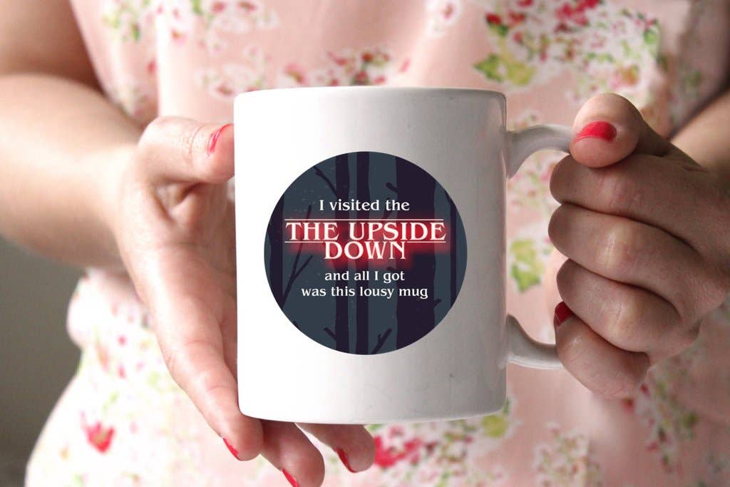 The Foxy Hipster - Wholesale Coffee Mug - Stranger Things Inspired 11oz Coffee Mug Upside Down3