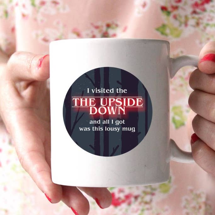 The Foxy Hipster - Wholesale Coffee Mug - Stranger Things Inspired 11oz Coffee Mug Upside Down3