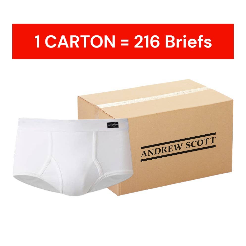 Branco Kit com 6 Cuecas de Algodão Masculinas Macias e Respirantes para venda a revendedores na Faire6