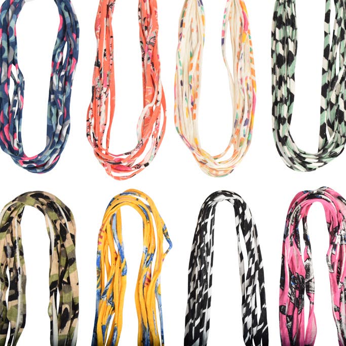 Shreds + rerope – Bandana - Mulher por atacado – Bela Band Tiaras - Kit com 20 Unidades Sazonais Sortidas1