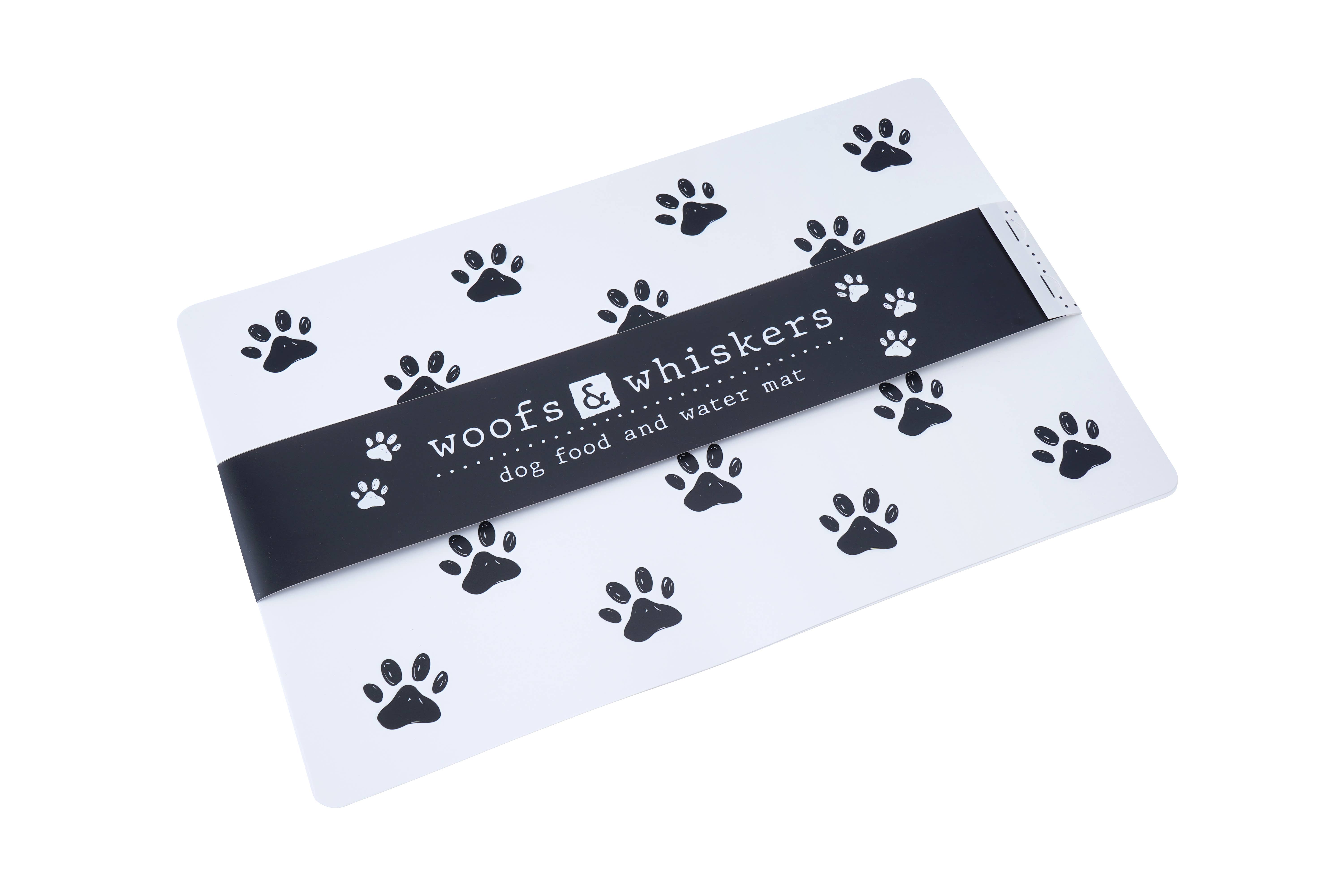 CGB Giftware - Wholesale Pet food mat – Dog - Woofs & Whiskers Dog Food and Water Mat | Pack of 2