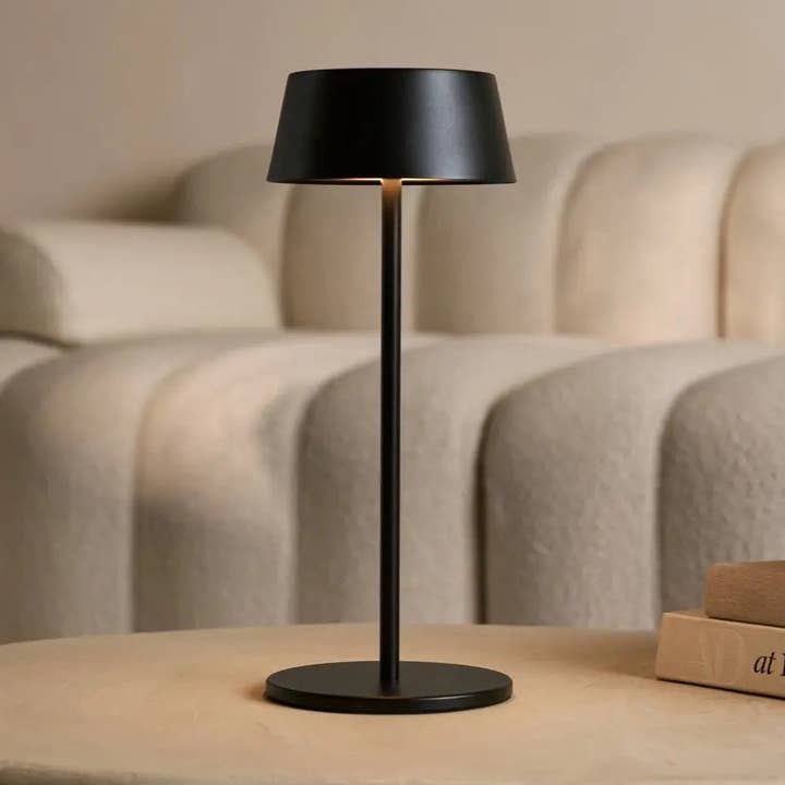 Tavellio - Wholesale Accent/Desk Lamp - Hugo Midnight Black Rechargeable Table Lamp | Dimmable, Stylish & Cordless0