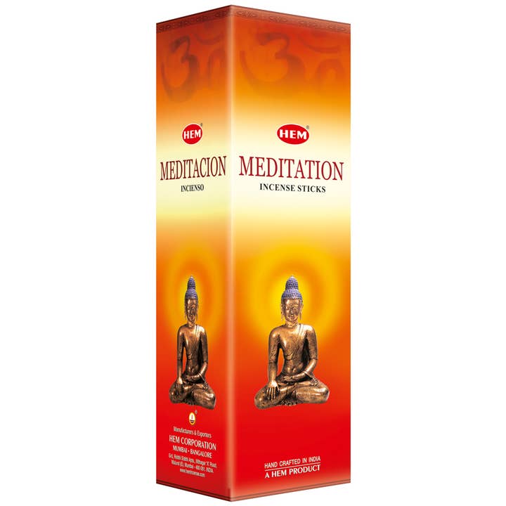 HEM Meditation IncenseSticks–SquarePack(25 Packs × 8 Sticks) for wholesale by Garland of Letters Bookstore