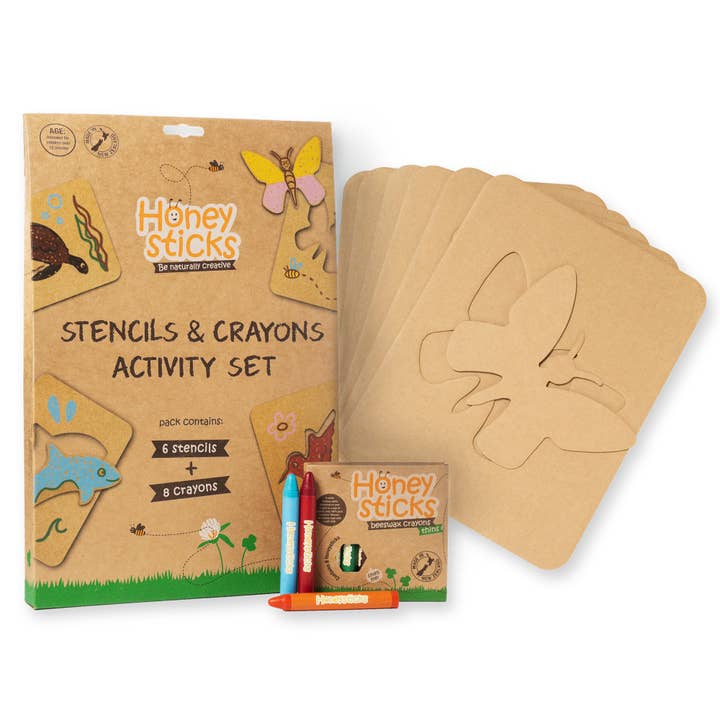 Honeysticks Jumbo Stencils & Crayons Activity Set for wholesale by Honeysticks - UK