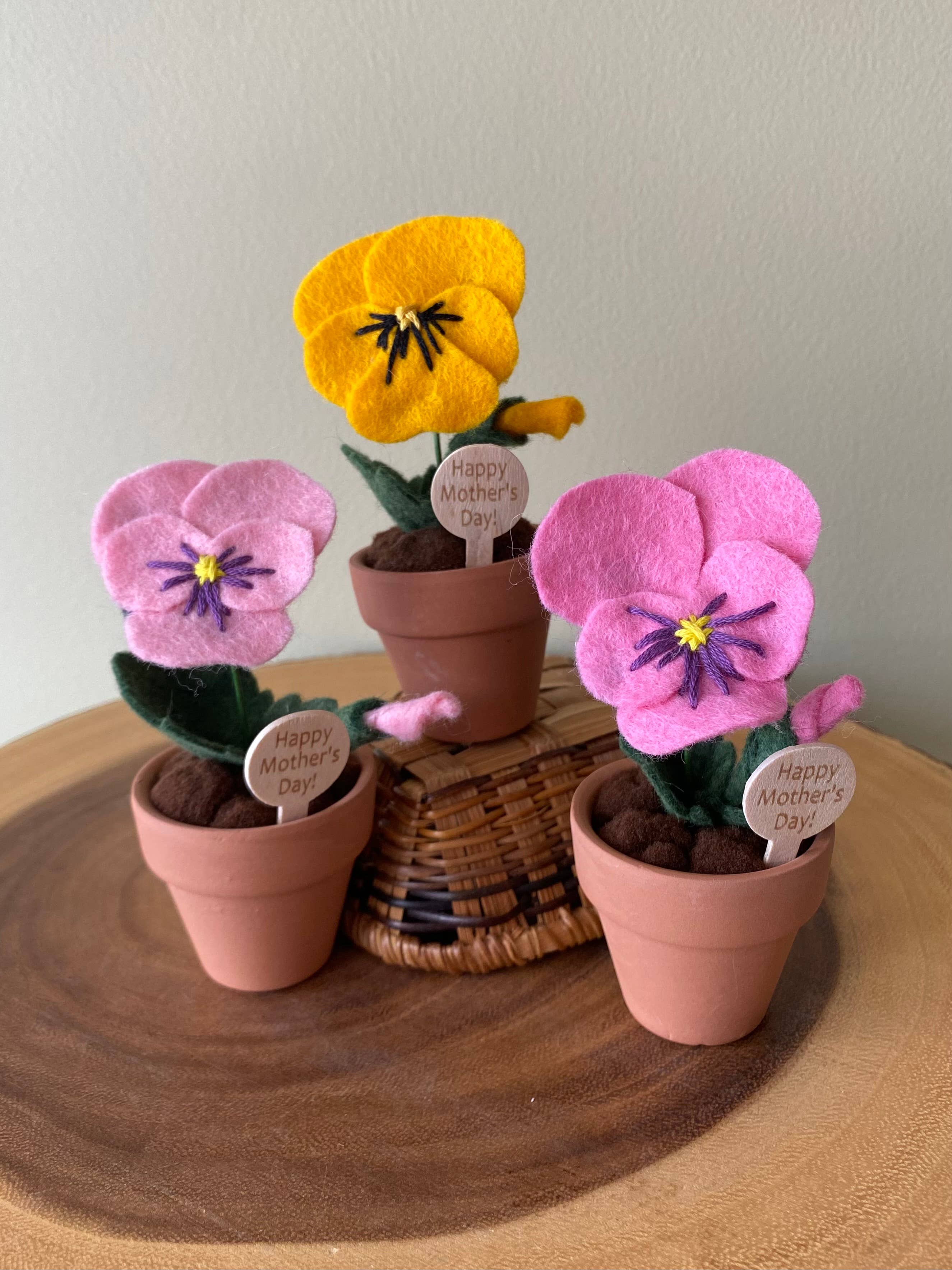 ForgetBKnot - Wholesale Artificial Flowers - Happy Mother’s Day Handmade Felt Flowers w/ Wooden Sign4