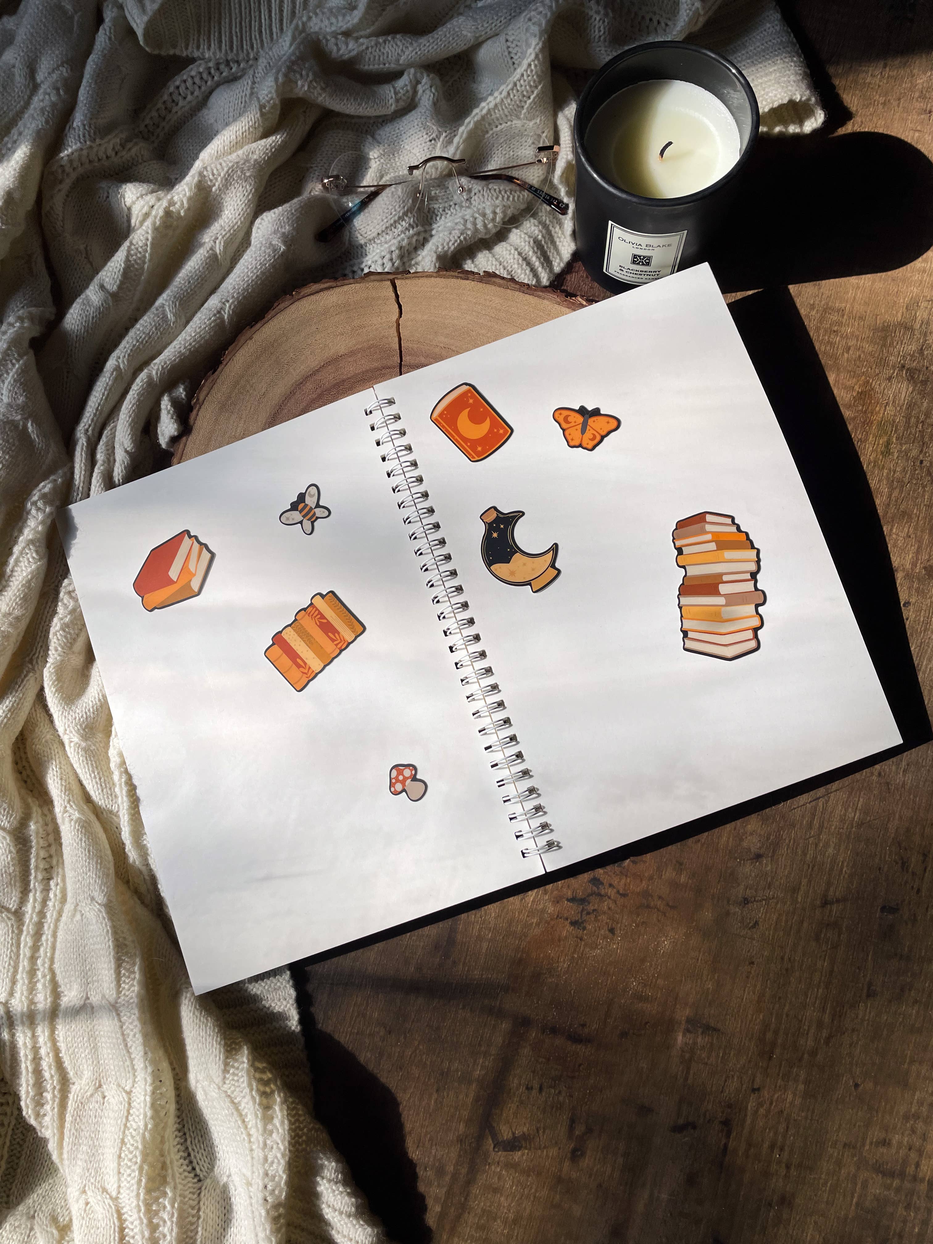 Meaggie Moos - Wholesale Sticker - Midnight Lilypad Reusable Sticker Book | B5 | 50 Pages1