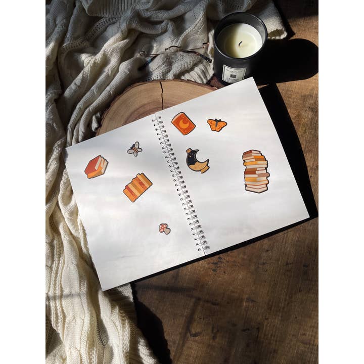 Meaggie Moos - Wholesale Sticker - Midnight Lilypad Reusable Sticker Book | B5 | 50 Pages1