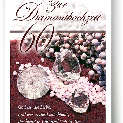 Diamantene Hochzeit / Grußkarte / 769006 für den Großhandel von Yabué