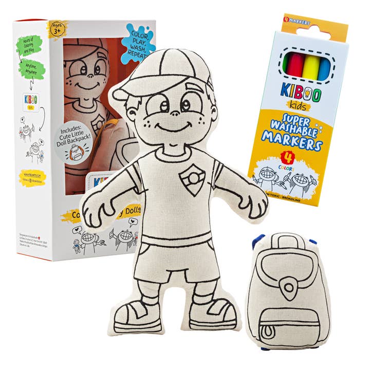 Kiboo Kids – wholesale Docka - Barn – Färg din egen pojke med Cap Doll